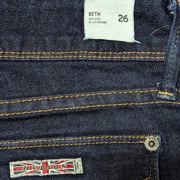 Hudson beth baby boot cut jeans low rise size 26 flap pockets - Picture 5 of 8